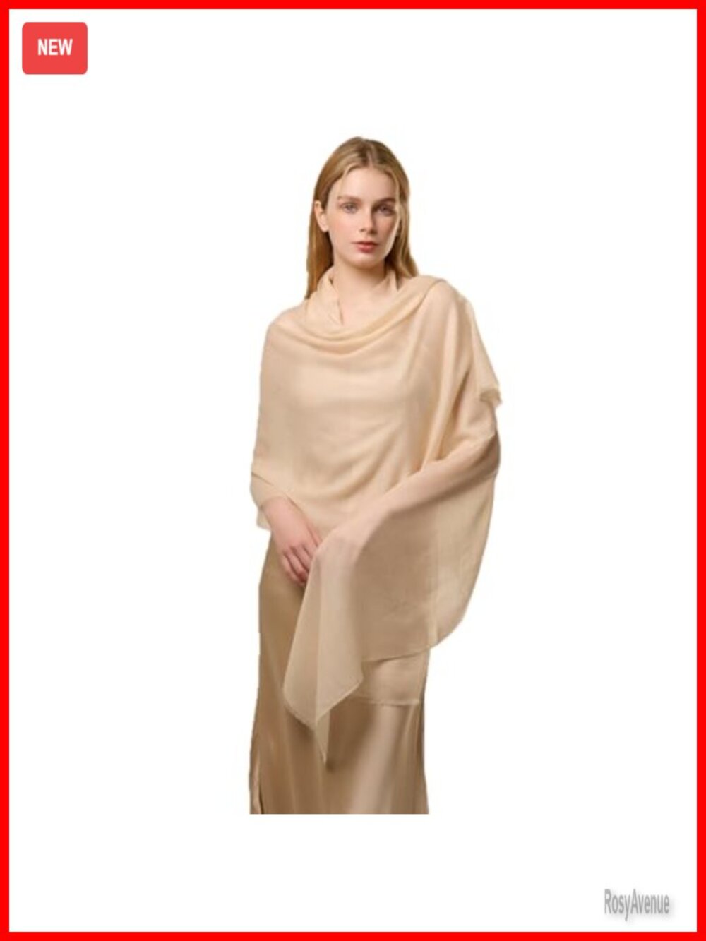 100% Cashmere Shawl Wrap Women Extra Large Thin Sheer Scarf